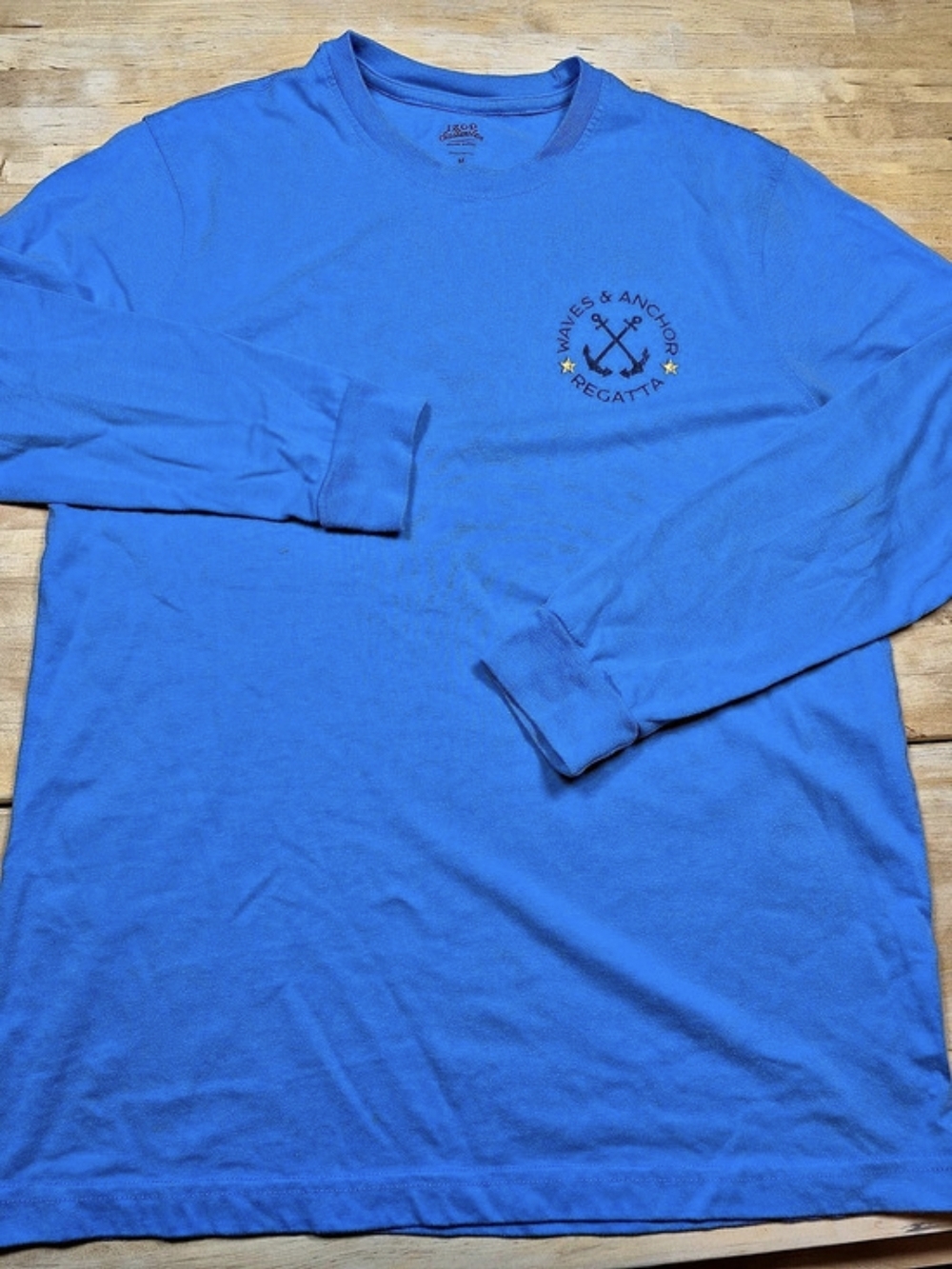 IZOD Saltwater Waves & Anchor Regatta Long Sleeve T-Shirt Saltwater Long Sleeve